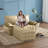 Editha Sectional Couch for Living Room Sectional Sofas 2Seats L Shaped Sofa Sectional Modular Sofa with Chaise Sectional Sofa Small Couch Modular Sofa for Bedroom,Apartment, Leather, Mustard Gold