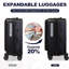 Bagages, avec ouverture frontale, serrure approuvée par la TSA, valise rigide-130159414-130159412