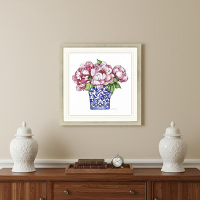 «Pretty Petals II», impression encadrée dorée