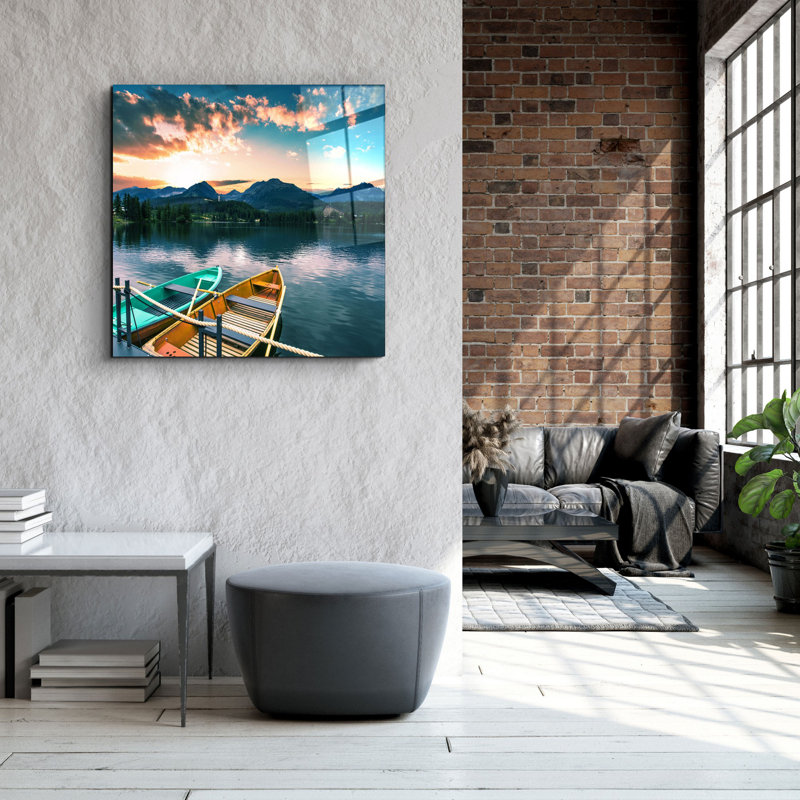 Superbe peinture décorative en verre trempé 23,6 po x 23,6 po | 100% verre trempé, épaisseur: 0,16 pouce | Impression UV pour des couleurs éclatantes | Art mural parfait pour la décoration de la maison ou du bureau, design moderne et élégant