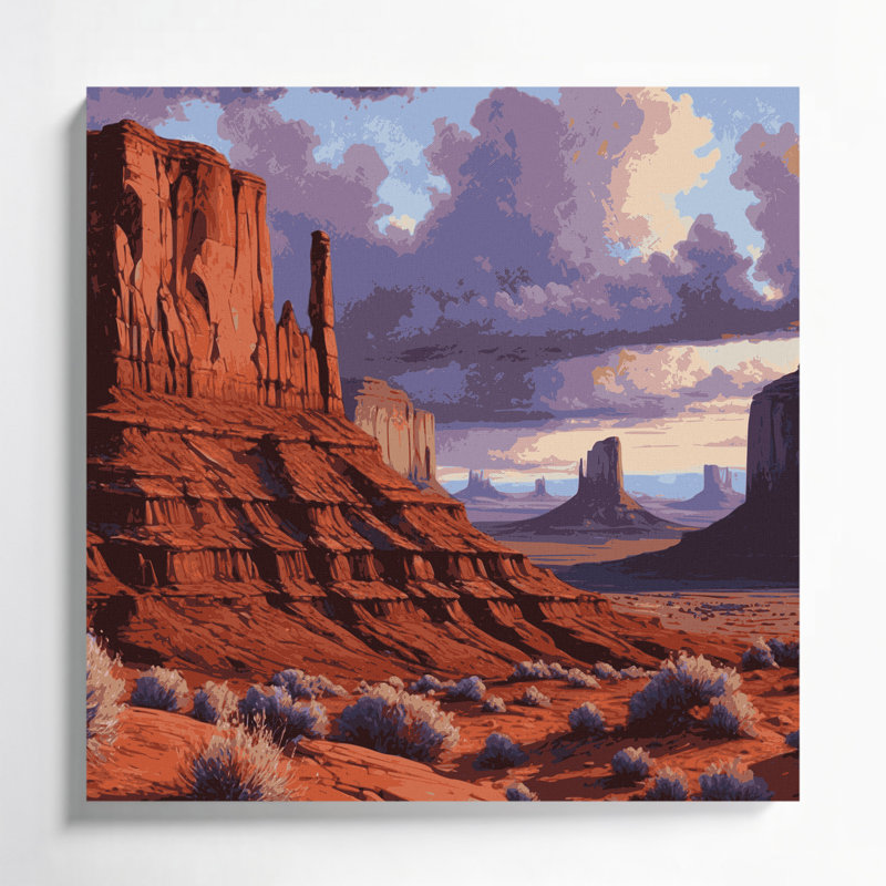 Art mural sur toile USA State Utah Brown, H 8 po x l 8 po