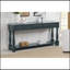 Console de 63 po de long avec tiroirs et tablette pour hall d'entrée, couloir, salon, table en bois d'acacia, bleu marine-118037725