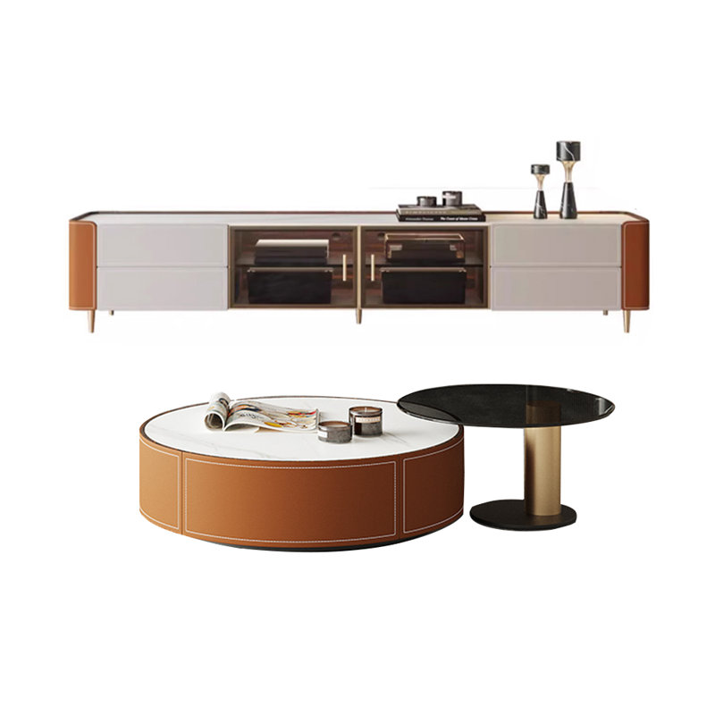 Meuble télé et table basse de style moderne et minimaliste