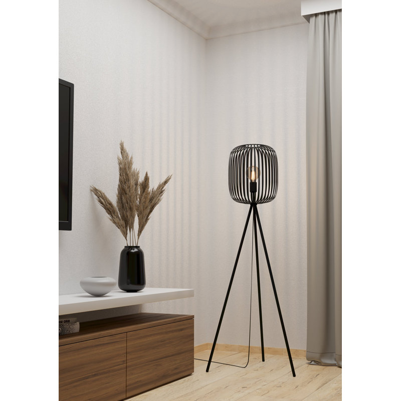 Hersche 141cm Tripod Floor Lamp, Black