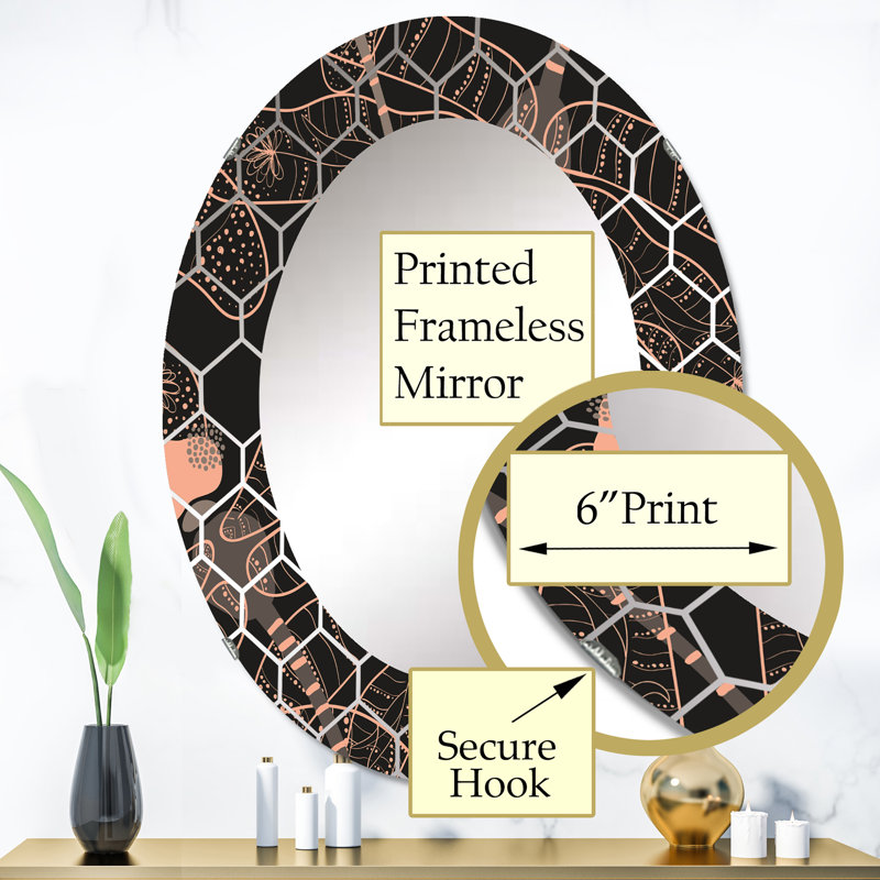 Miroir mural bohème et éclectique Folk Art, 36 po x 24 po