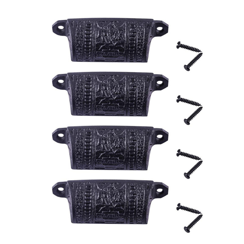 Iron 3 5/8" Center Cup/Bin Pull Multipack