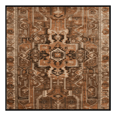 Machine Washable Persian Brown Area Rug