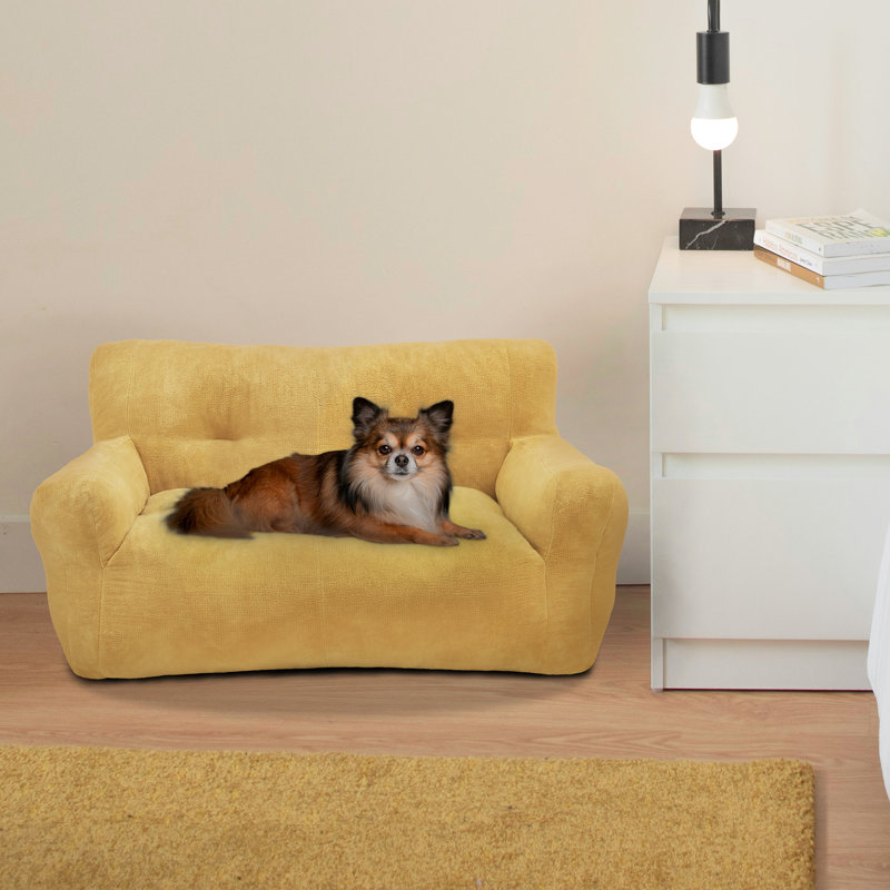 Lits pour chien l 43 po x P 26 po, Jaune