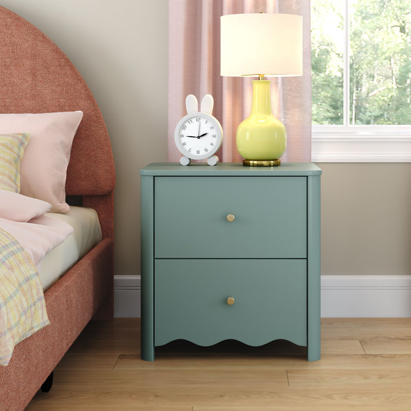 Table de chevet 2 tiroirs Setzer, Meadow Green