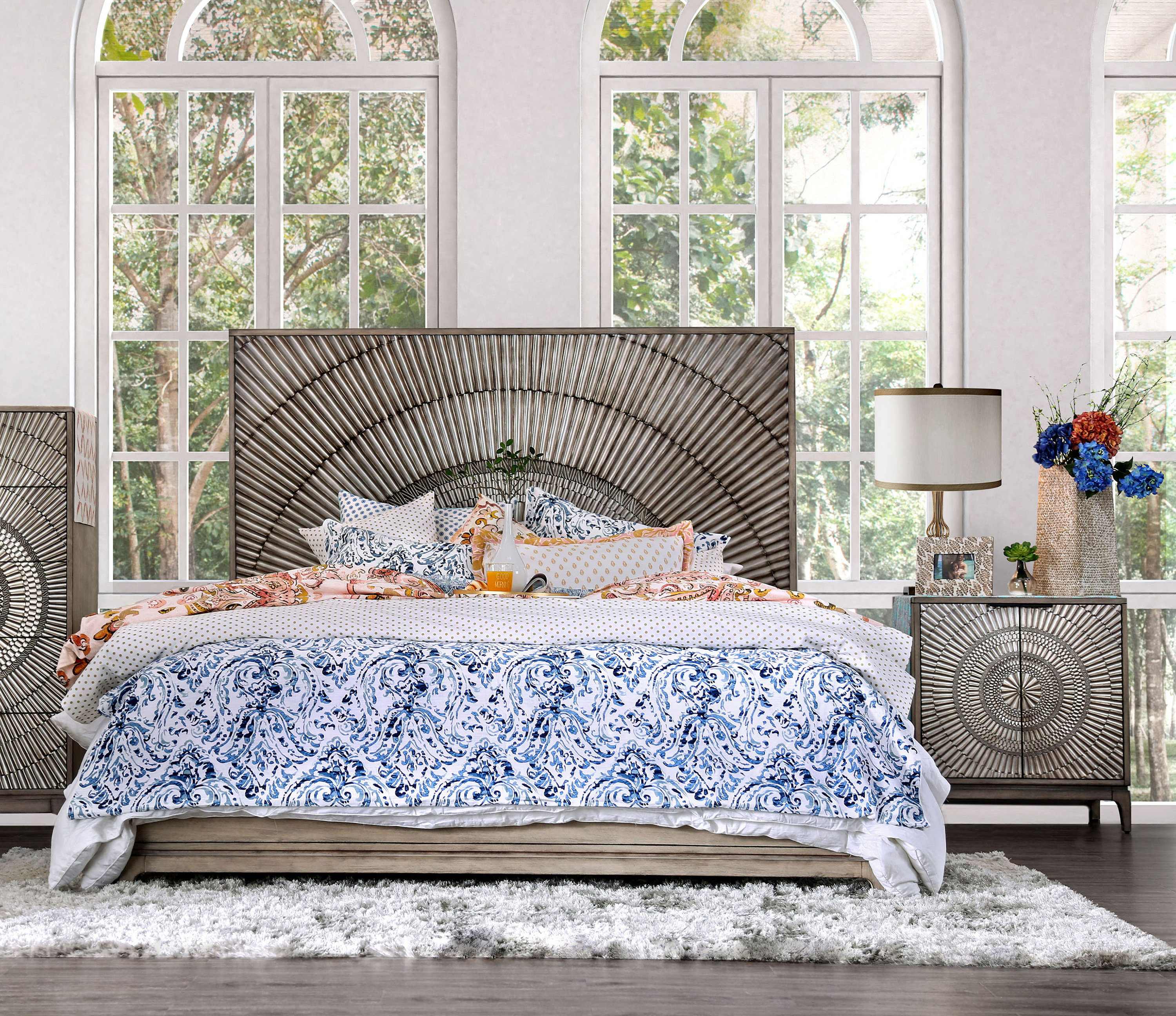 Furniture of America Englete Standard 2 Piece Bedroom Set & Reviews ...