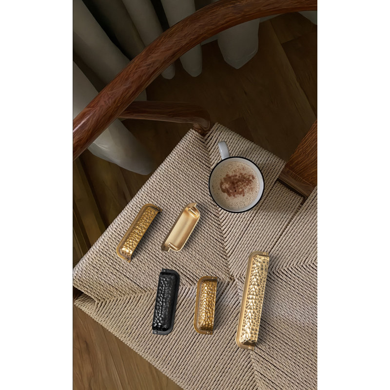 Textured Hammered Cabinet Pulls, Bronze champagne, 7 9/16"
