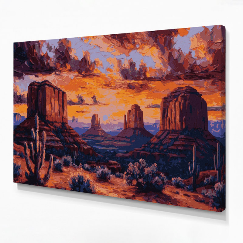 Art mural sur toile, "Southwestern", Sedona, H 12 po x l 18 po