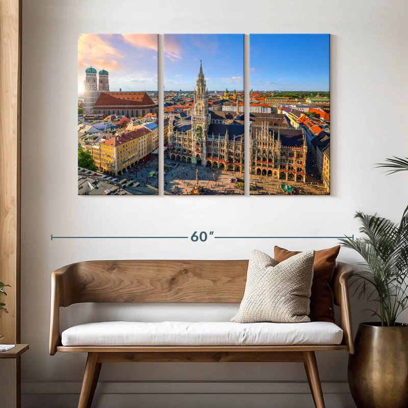Silhouette de Munich, H 32 po x l 50 po