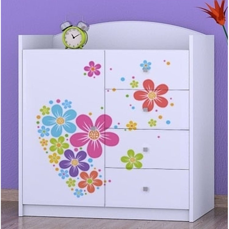 Niemi Kids 4 - Drawer Combo Dresser, White