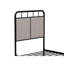 Lit simple tapissier en métal avec tête de lit en tissu et structure moderne, silencieuse, facile à assembler, aucun sommier tapissier nécessaire, s'adapte à tous les types de matelas, convient à plus de 8 pouces, support de poids de 250 lb