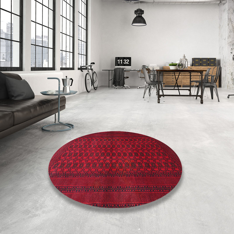 Tapis oriental cerise, Rond 6 pi