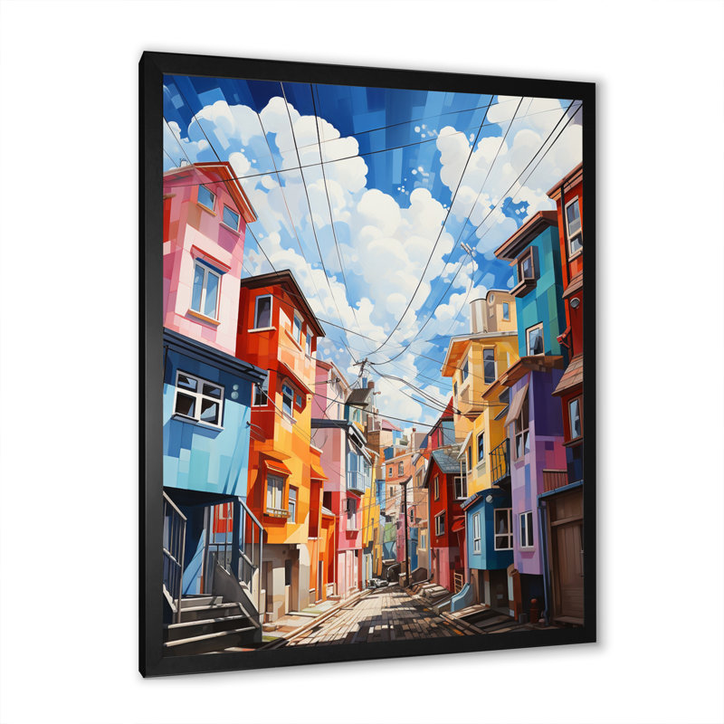 «Surréalisme ville I», impression sur toile, Cadre photo noir, H 20 po x l 12 po x P 1 po