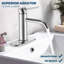 Robinet pour salle de bain à poignée simple avec drain-94284467