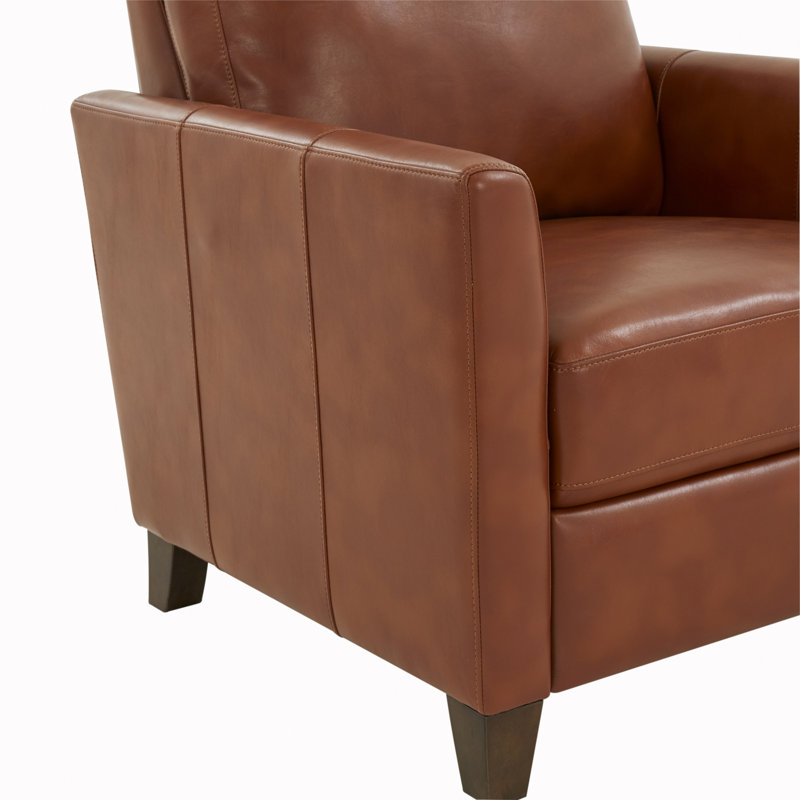 Fauteuil inclinable moderne en similicuir Pablo, Caramel