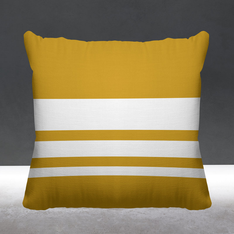 Coussin décoratif intérieur / extérieur Arundel, Jaune, L 15 po x H 15 po