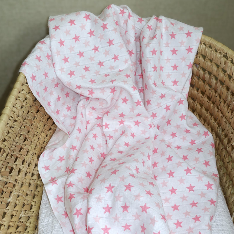 Losurdo Cotton Swaddle, Pink