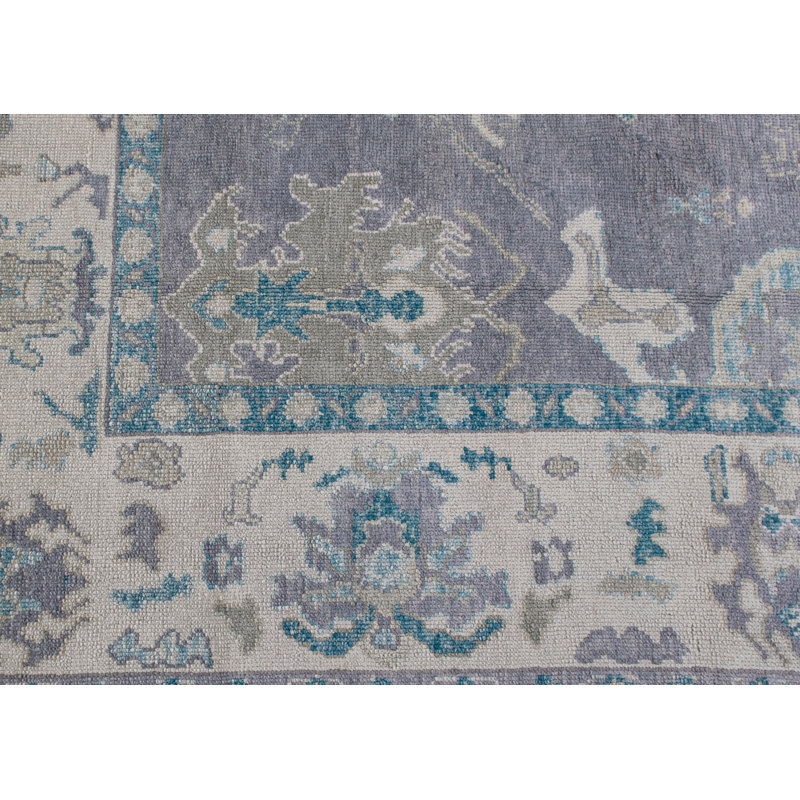 Tapis turc Oushak fait à la main 8 pi 11 po x 12 pi 9 po