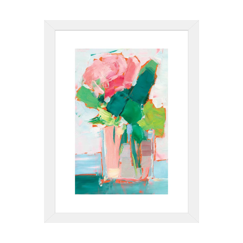 «Cut Flowers II» par Ethan Harper - reproduction d'art, H 24 po x l 16 po x P 1 po, Papier encadré blanc, Blanc