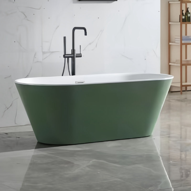Baignoire 62,99 x 29,53, Blanc / vert