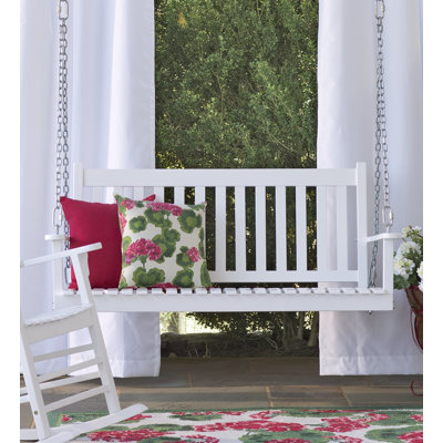 Slatted Wood Porch Swing