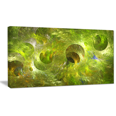 « golden fractal décoration glass », impression sur toile tendue