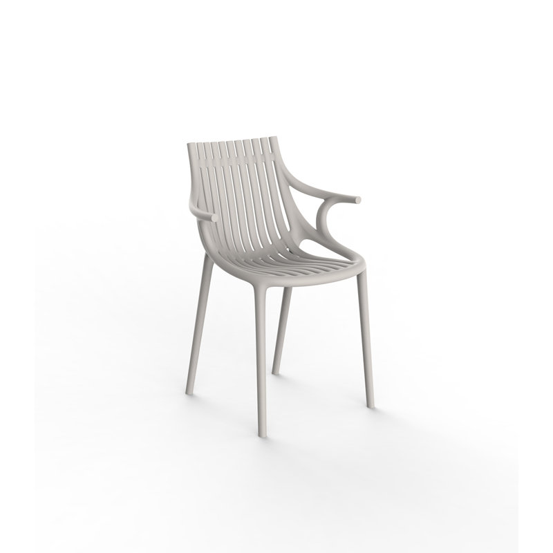Ibiza Stacking Arm Chair, Ecru