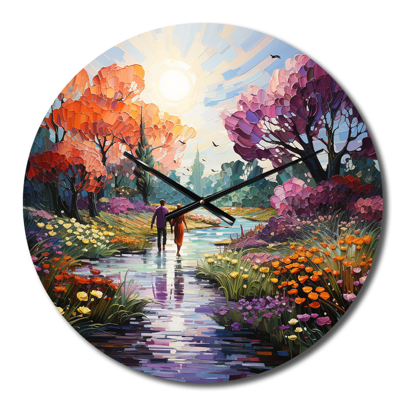 Crady - Horloge murale paysage romantique, Petit