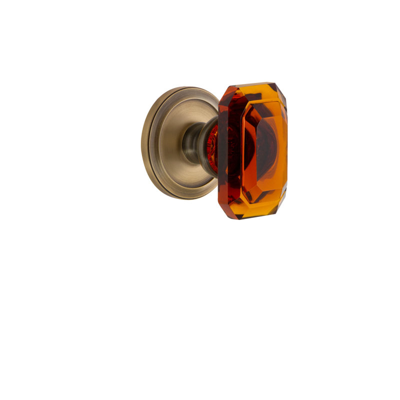 Bouton de porte Grandette Circulaire Rosette, Laiton rétro, 2 3/8"