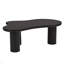 Table basse de 44 po x 25,9 po à assemblage facile avec plateau de 1,5 po d'épaisseur, table de bout irrégulière de style avec 3 pieds robustes, table centrale élégante avec bord rond pour le salon-2040148836