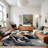 Galaxy Series Abrstract Black/Gray/Ivory/Beige Area Rug-379969512