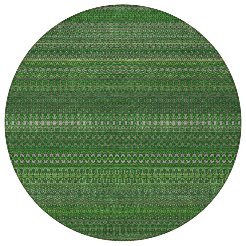 Tapis extérieur rond lavable antidérapant 8 pi