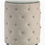 Table de chevet rembourrée 2 tiroirs Santiago Ivory