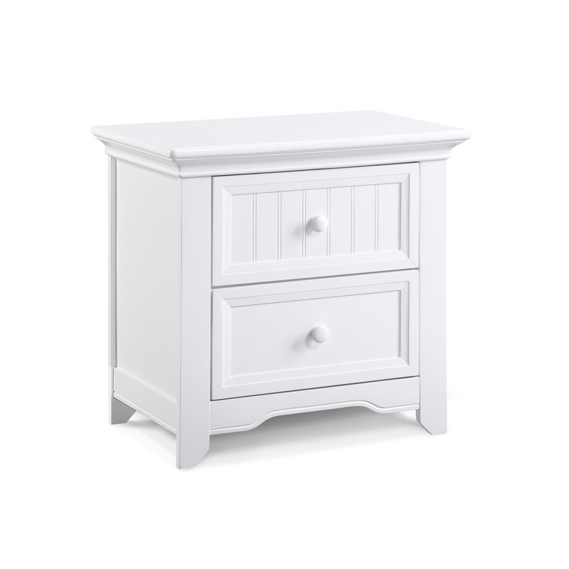 Winchester 2 Drawer Solid Wood Nightstand, White