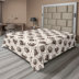 Seal Brown/White Floral