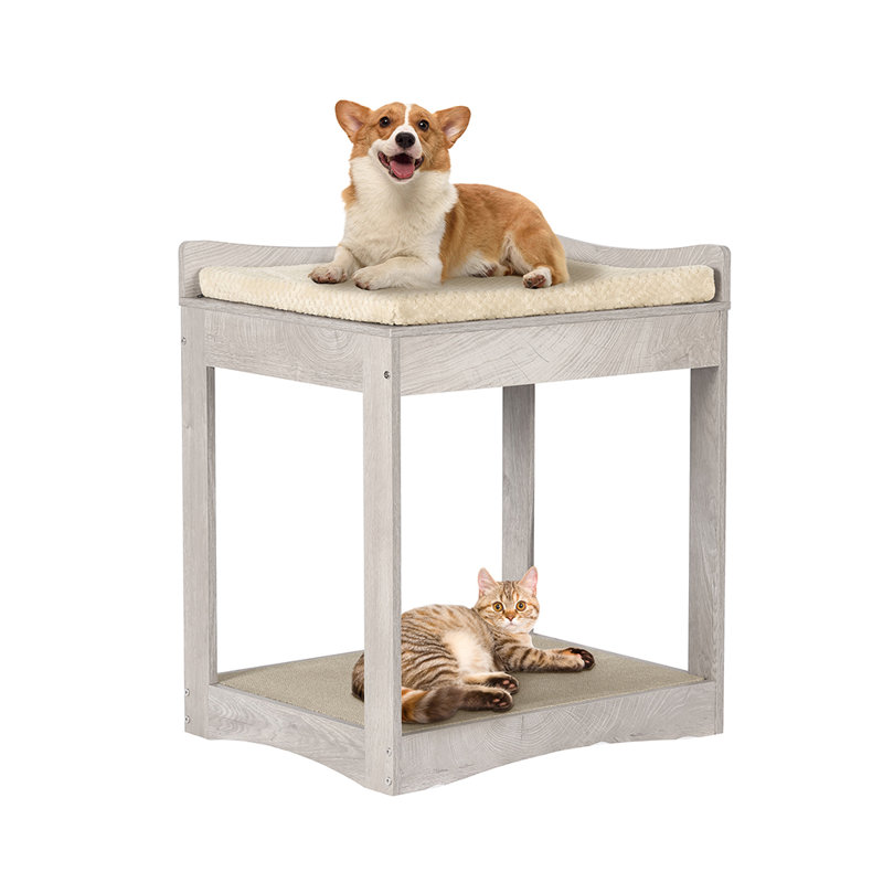Elevated Dog Bed Cat Bed With Cushion And Cat Scratch Pad