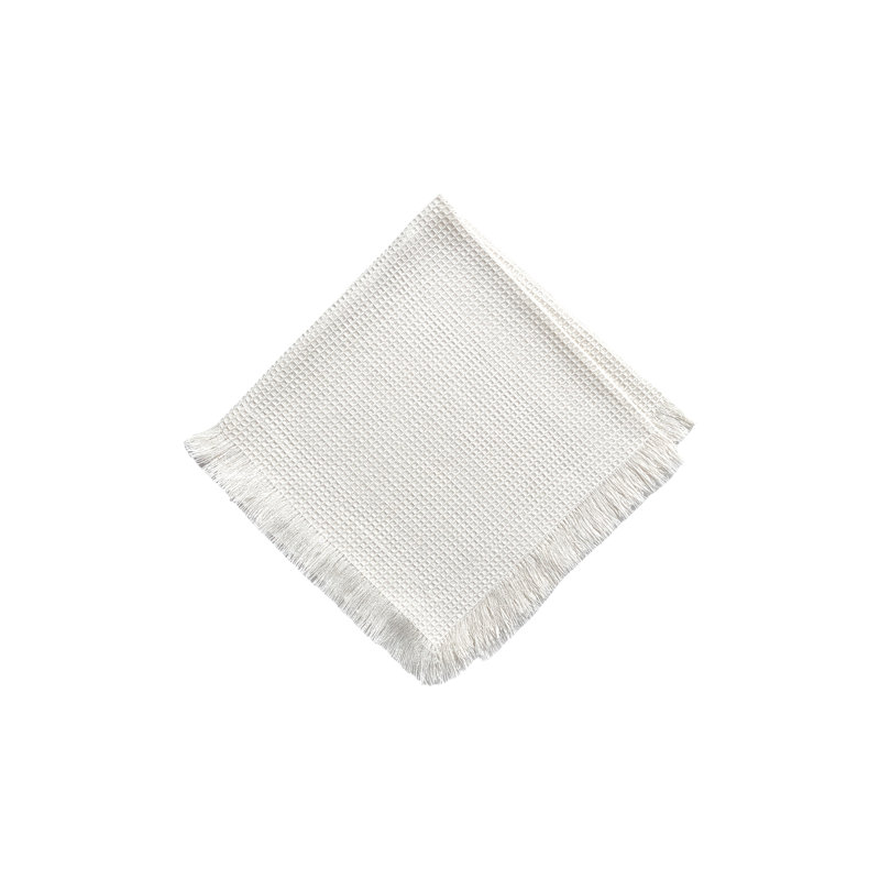 Hiekje Cotton Waffle Weave Cotton Napkin, Cream