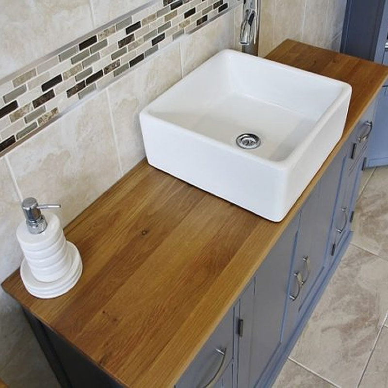 Solid Beech 1230mm Free-standing Single Vanity