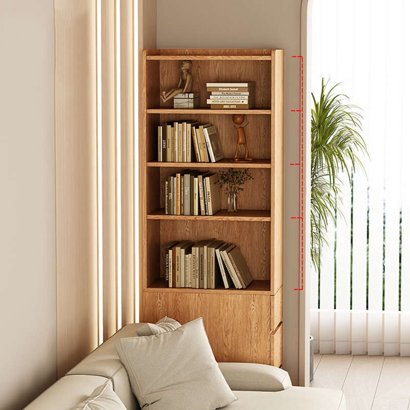 All-solid wood bookcase, (5 Shelves) 74.8" H x 11.81" W x 22.05" D