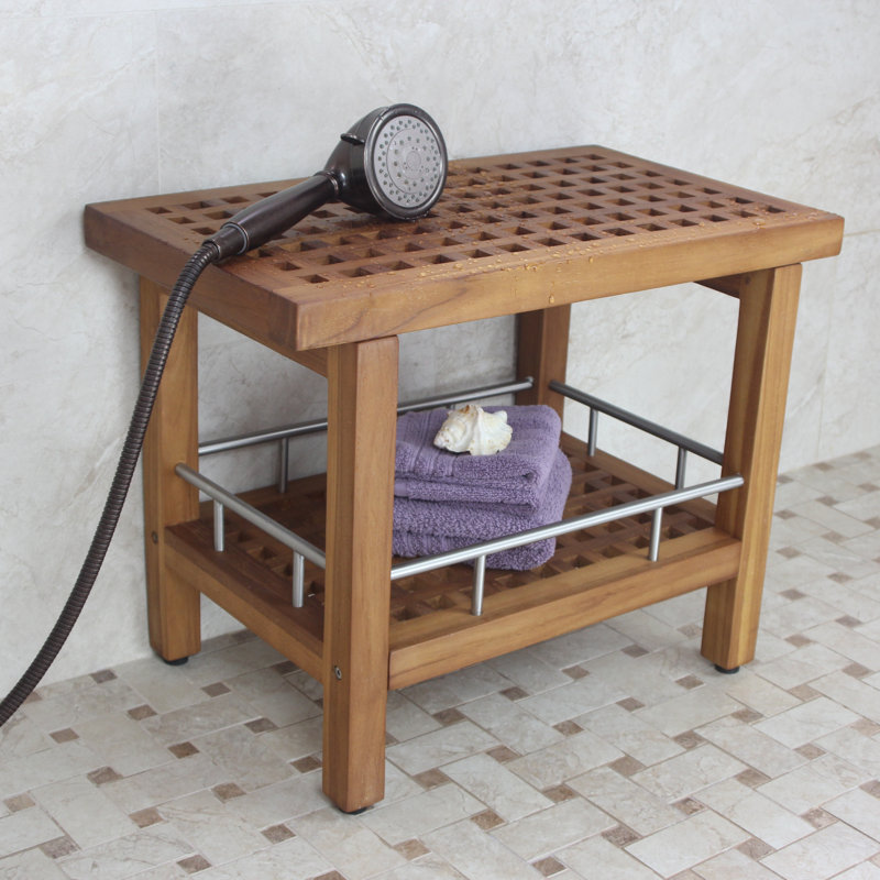 Siège de douche Grate, H 18 po x l 24 po x P 14 po