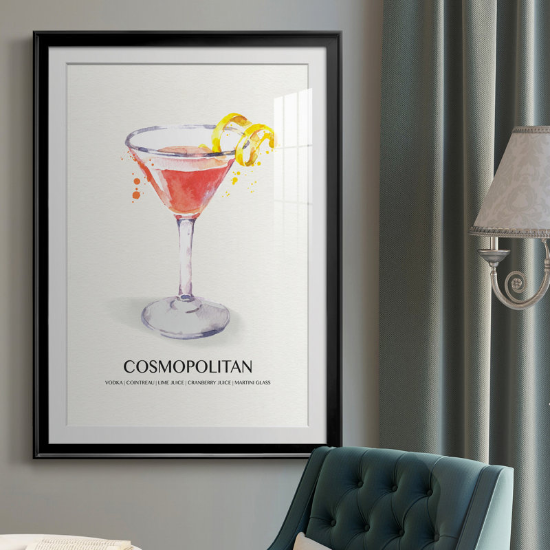 Cosmopolitan - peinture encadrée, H 30,5 po x l 42,5 po x P 1,5 po, Noir