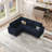 Shavera Velvet Modular Sectional L-Shaped Sleeper Sofa Bed For Apartment-756990782