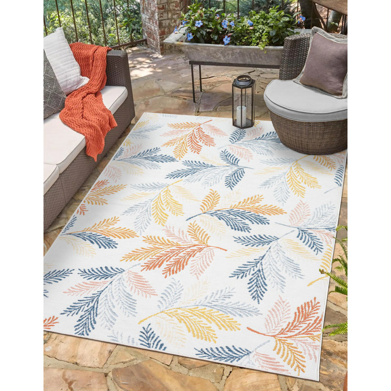 Amreen Floral Indoor / Outdoor Area Rug, Rectangle 100 x 160cm