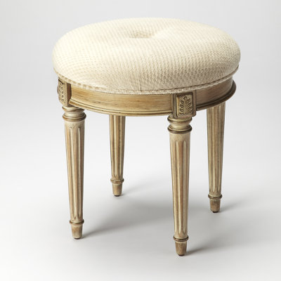 Bernadette Upholstered 18"W Vanity Stool