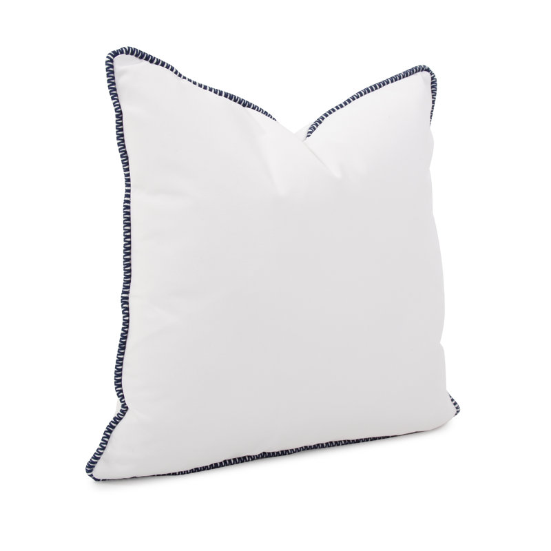 Delijah Square Indoor/Outdoor Pillow Cover & Insert, 20" x 20", Seascape Natural