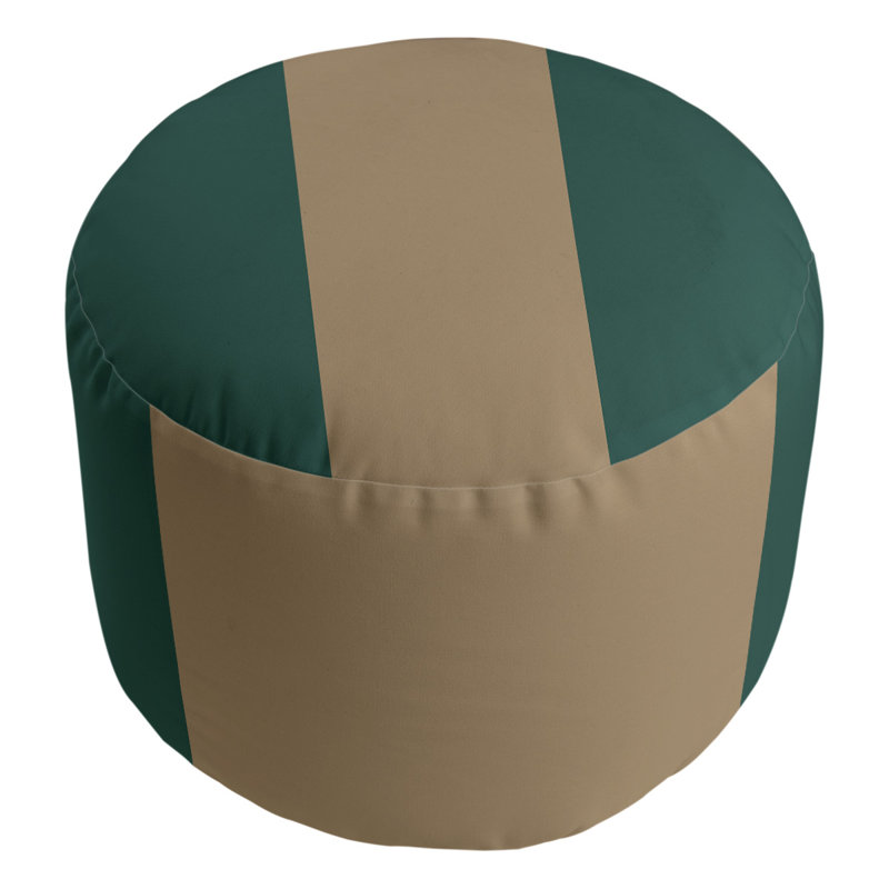 Repose-pieds repose-pieds rond 20,5" new velours, Green/Gold/Green